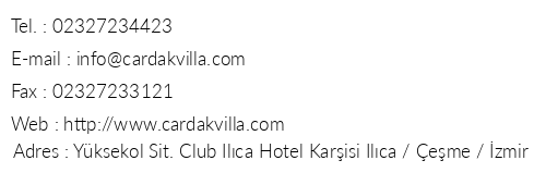 ardak Villa telefon numaralar, faks, e-mail, posta adresi ve iletiim bilgileri